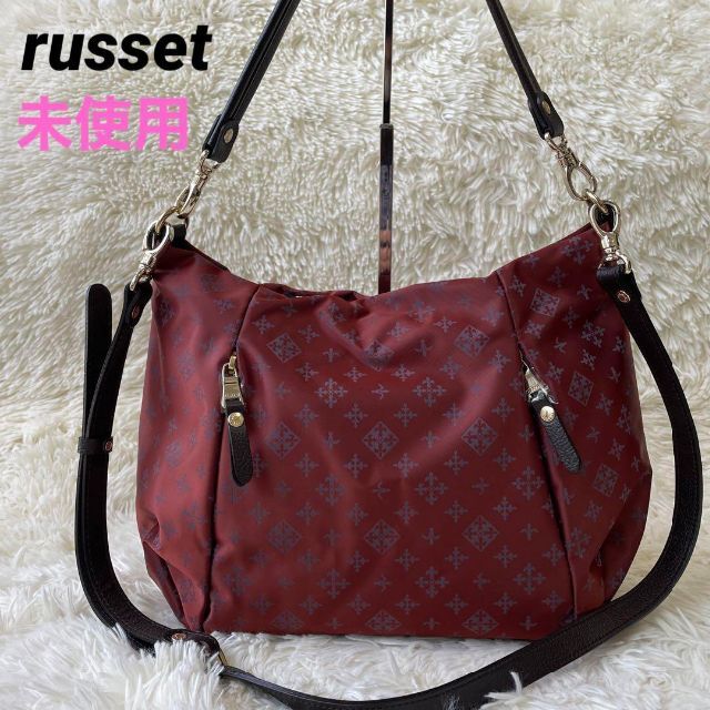 Russet(ラシット)の未使用✨russet　ラシット　トートバッグ　ショルダーバッグ　斜め掛け可能　赤 レディースのバッグ(ショルダーバッグ)の商品写真