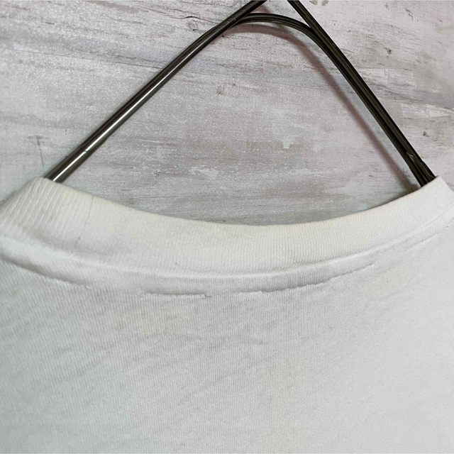 CONVERSE(コンバース)のconverse コンバース　トップス tシャツ ニット刺繍 ロゴ M 白 古着 メンズのトップス(Tシャツ/カットソー(半袖/袖なし))の商品写真
