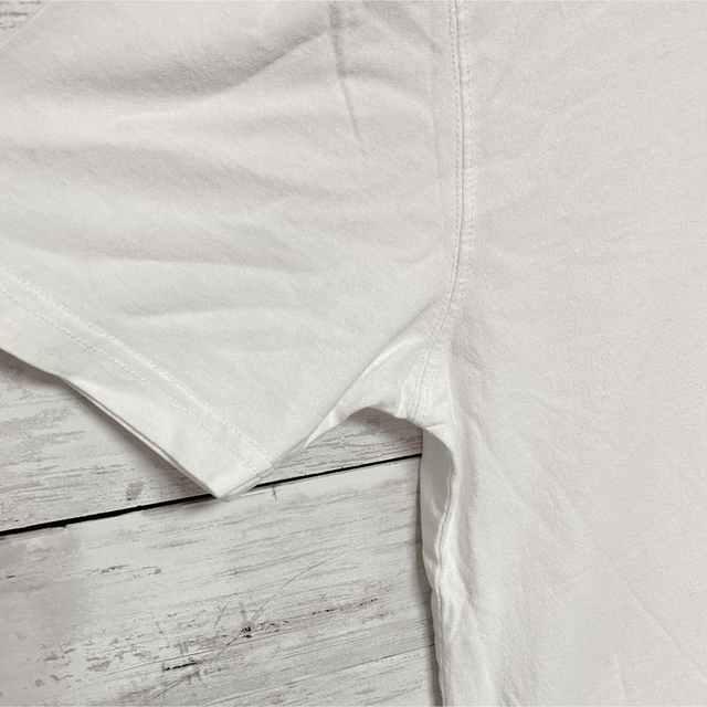 CONVERSE(コンバース)のconverse コンバース　トップス tシャツ ニット刺繍 ロゴ M 白 古着 メンズのトップス(Tシャツ/カットソー(半袖/袖なし))の商品写真