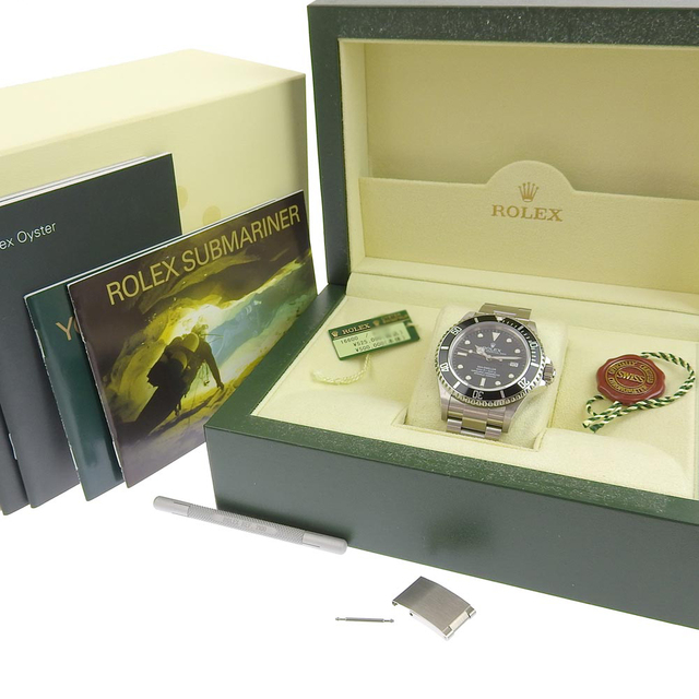 ROLEX(ロレックス)の【本物保証】 箱付 新品同様 ロレックス ROLEX シードゥエラー デイト メンズ 自動巻き オートマ 腕時計 黒文字盤 16600 D番 メンズの時計(腕時計(アナログ))の商品写真