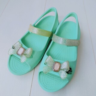 クロックス(crocs)のクロックス　女の子　サンダル　シューズ　靴　C12  18cm 18.5cm(サンダル)