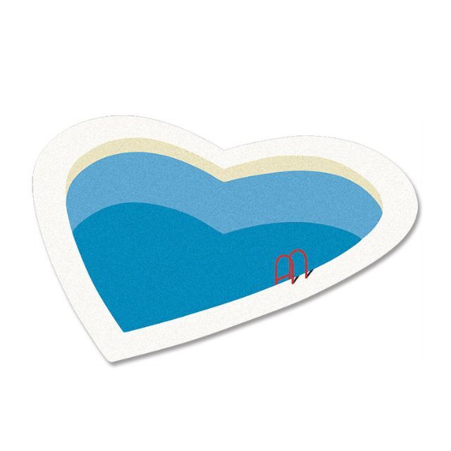 Trippy heart pool rug ハート柄 アクセントラグ マット 7