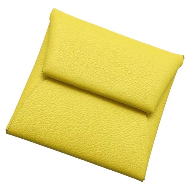 エルメス コインケース バスティア ライム/シルバー金具 エバーカラー