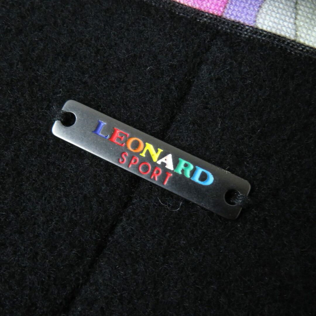 LEONARD - 極美品 正規品 LEONARD SPORT レオナール スポーツ レディース 裏地総柄 ロゴボタン・プレート付 カシミヤ混