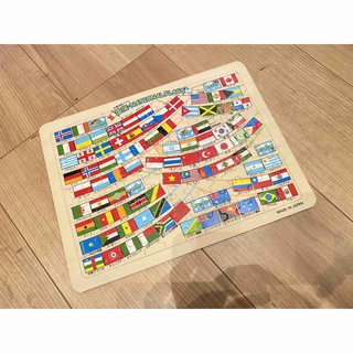 木製 国旗パズル NATIONAL FLAGS 日本製(知育玩具)