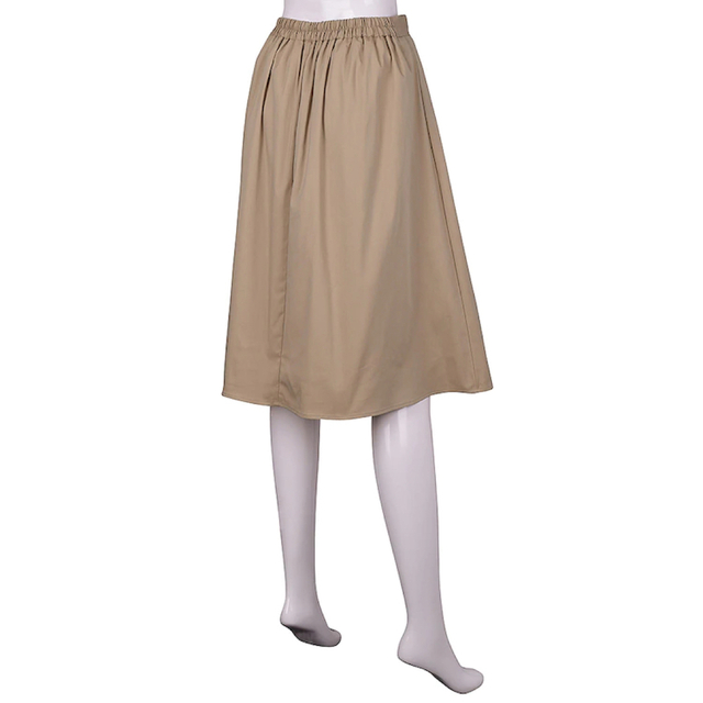 GU(ジーユー)のGU イージーチノスカート　フレアスカート　ネイビー レディースのスカート(ひざ丈スカート)の商品写真