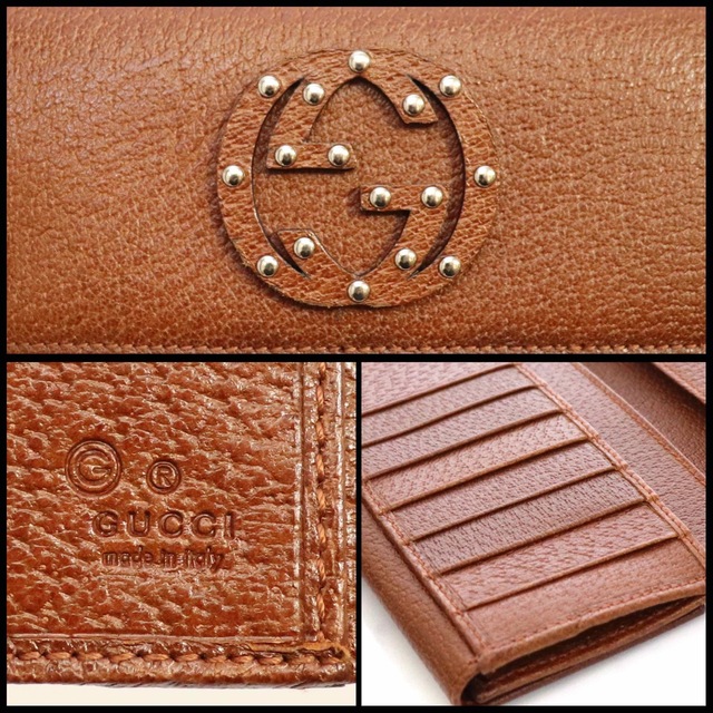 Gucci(グッチ)の【お値下不可】グッチ 231843 GGスタッズ　インターロッキングG 長財布 レディースのファッション小物(財布)の商品写真