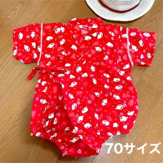 BABY 甚平 オールインワン ロンパース 70 女の子 ベビー 甚平 ゆかた(甚平/浴衣)