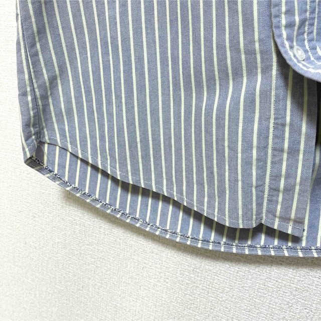 ラルフローレン BDシャツ 半袖 ブルーストライプ マルチポニー刺繍 L