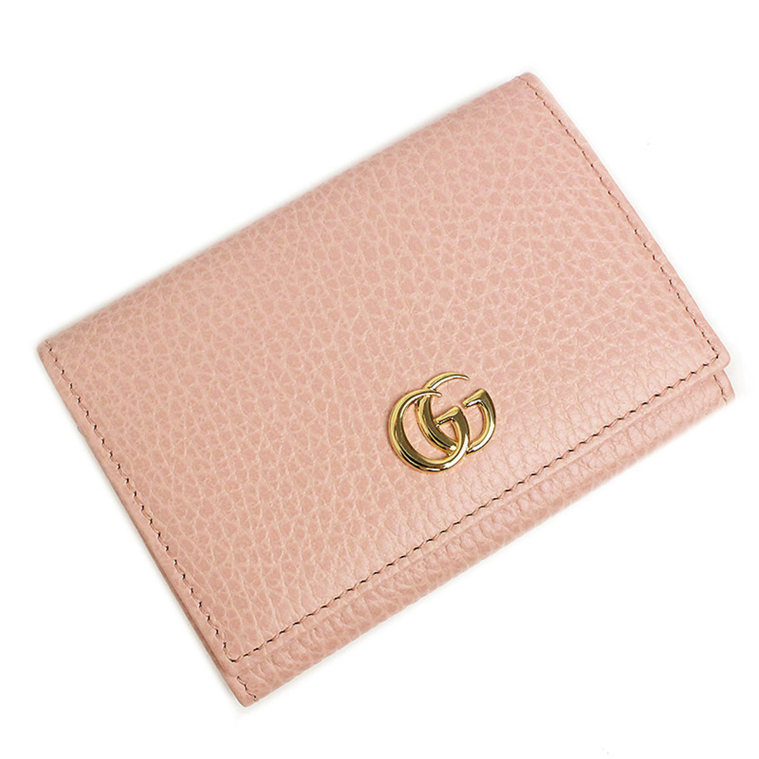 グッチ プチ マーモント カードケース 名刺入れ 定期入れ パスケース カーフスキン レザー ピンク 474748 箱付 GUCCI(新品・未使用品) | フリマアプリ ラクマ