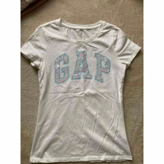 ギャップキッズ(GAP Kids)のgap 半袖tシャツ 160 カットソー　スパンコール　白(Tシャツ/カットソー)