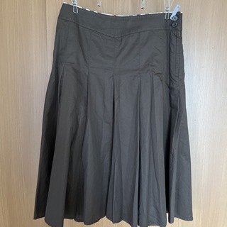 バーバリー(BURBERRY)のバーバリー　綿スカート茶　36サイズ(ひざ丈スカート)