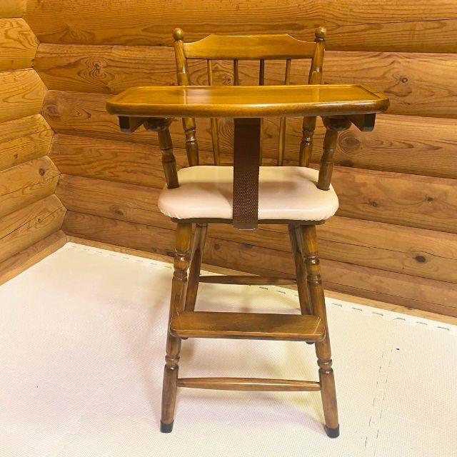 美品】山崎木工株式会社 アンティーク ベビー ハイチェア ヴィンテージ