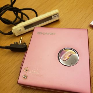 MDプレイヤー SHARP シャープ シルバー ピンク ジャンク品