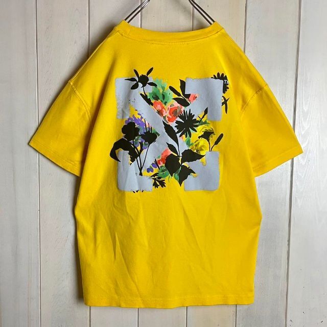 売切り特価 【超希少デザイン】オフホワイト☆両面ロゴ入りTシャツ