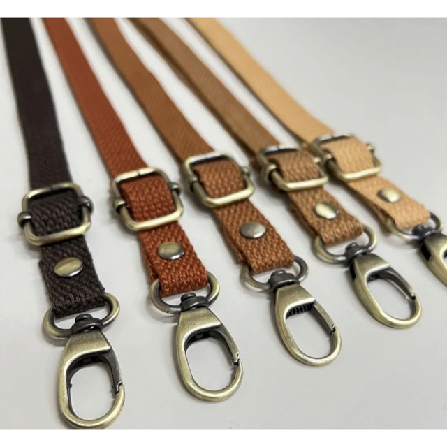 Dカン付き 細 帆布 ショルダー ベルト ストラップ 紐 単品 調節