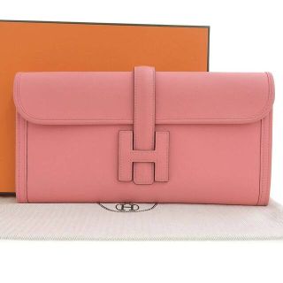 エルメス(Hermes)の【本物保証】 箱・布袋付 超美品 エルメス HERMES ジジェエラン29 クラッチバッグ スイフト ピンク系 D刻印(クラッチバッグ)