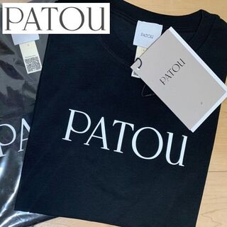 PATOU - 【新品:サイズM】PATOU（パトウ)ロゴ入りTシャツ（黒）送料