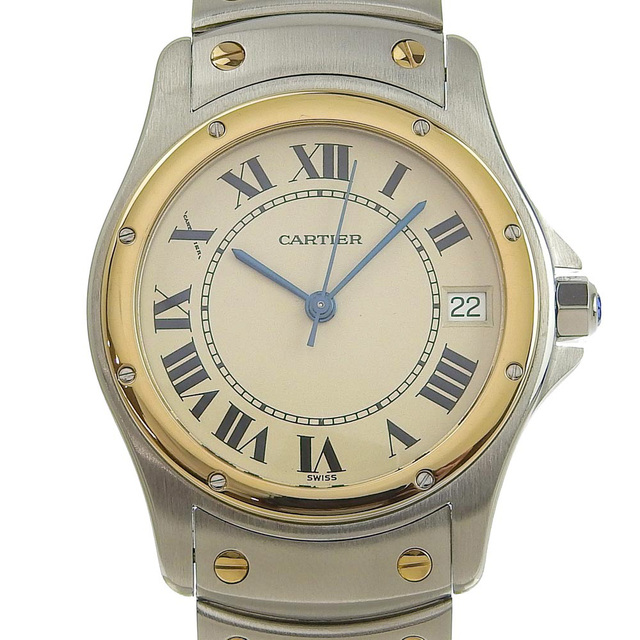 カルティエ CARTIER W2CL0002 クレ ドゥ カルティエ 40ｍｍ K18PGコンビ 自動巻き メンズ 美品 箱・保証書付き_758420