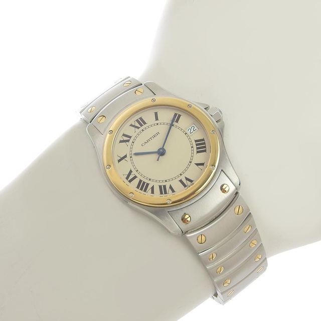 カルティエ CARTIER W2CL0002 クレ ドゥ カルティエ 40ｍｍ K18PGコンビ 自動巻き メンズ 美品 箱・保証書付き_758420