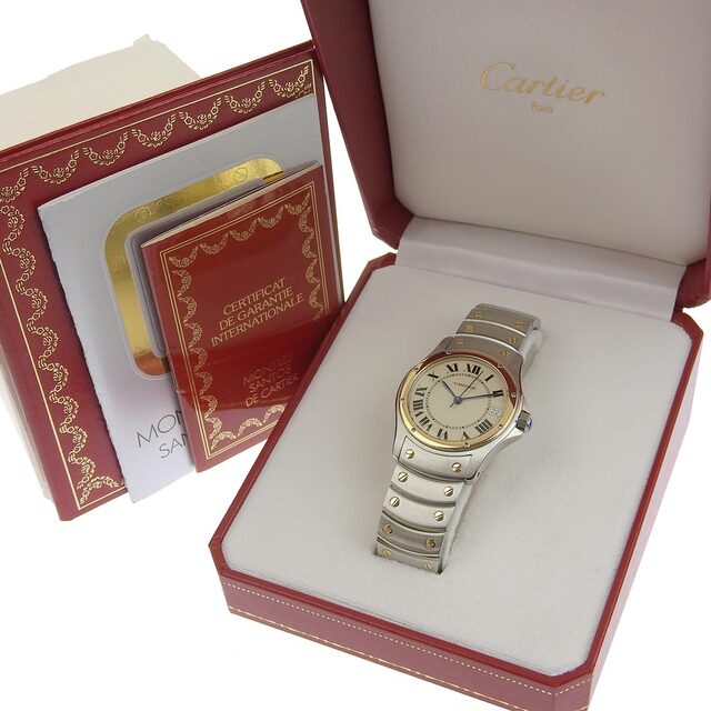 カルティエ CARTIER W2CL0002 クレ ドゥ カルティエ 40ｍｍ K18PGコンビ 自動巻き メンズ 美品 箱・保証書付き_758420