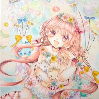 手描きイラスト オリジナルイラスト コピック【イースター】(アート/写真)