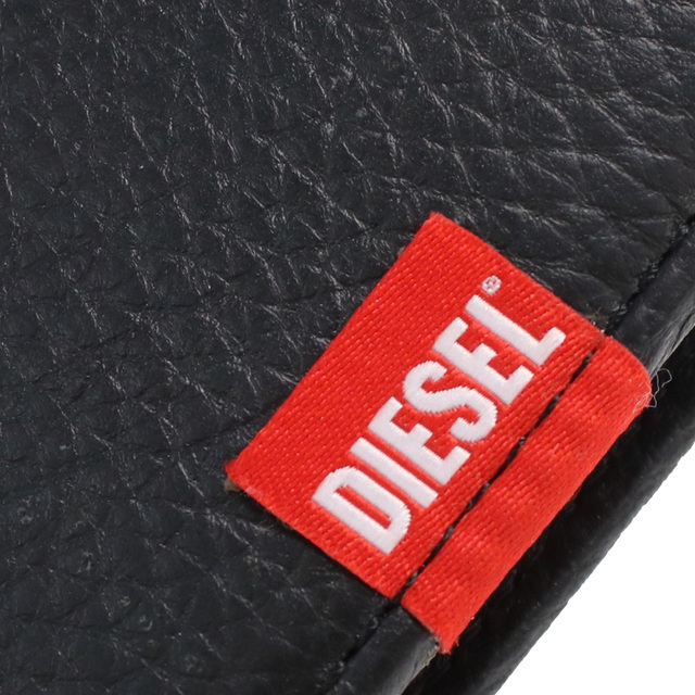 DIESEL ディーゼル X09358 二折財布小銭入付き ブラック メンズ - 折り財布
