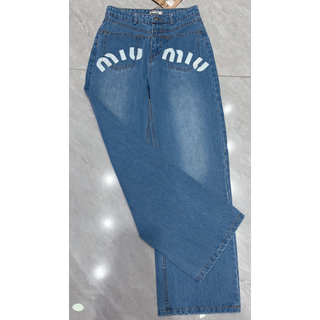 人気 本日限定 売り切りセール MiuMiu デニム ロゴ入り ジーンズ