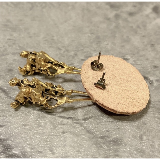 希少 美品 pluie プリュイ べビーズブレス ピアス ゴールド ペアセット