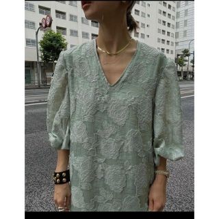 アメリヴィンテージ(Ameri VINTAGE)のAMERI JACQUARD STRAIGHT DRESS       (ロングワンピース/マキシワンピース)