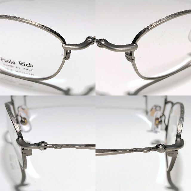 ◆ Paolo Rich ◆ ヴィンテージシルバーメタルメガネフレーム メンズのファッション小物(サングラス/メガネ)の商品写真
