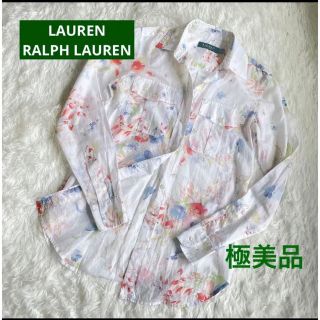 ラルフローレン(Ralph Lauren)の【極美品】LAUREN ローレン ラルフローレン 花柄 長袖シャツ(シャツ/ブラウス(長袖/七分))