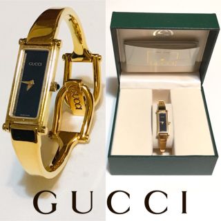 グッチ(Gucci)のGUCCI グッチ ヴィンテージグッチ 腕時計 ゴールド×ブラック 金×黒(腕時計)