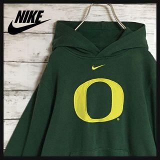 ナイキ(NIKE)の【人気グリーン】ナイキ☆オレゴン大学刺繍ロゴ入りパーカー　裏起毛　H157(パーカー)