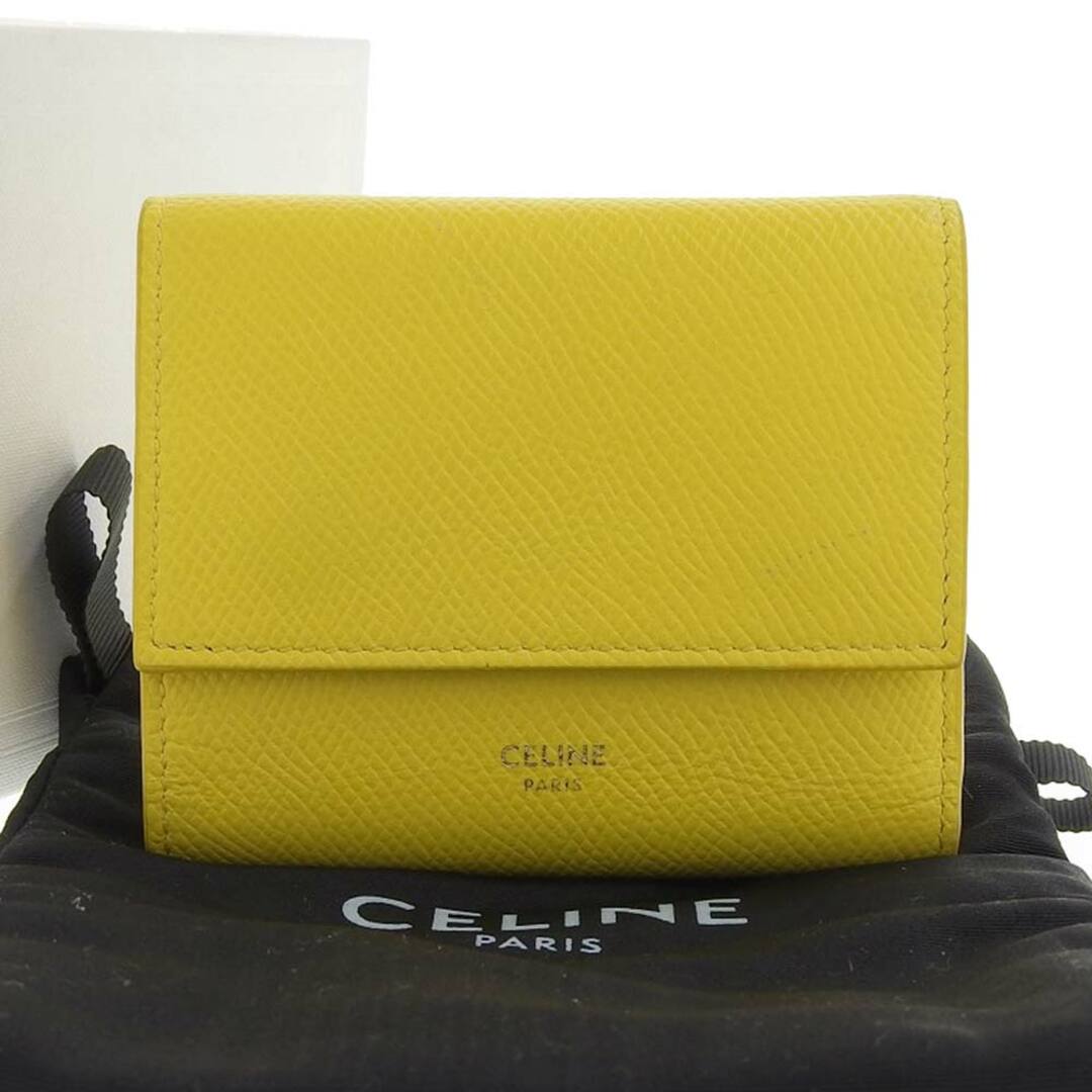 本物保証】 箱・布袋付 超美品 セリーヌ CELINE スモールトリ