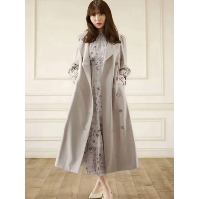 【Her lip to】 Beited Dress Trench Coat
