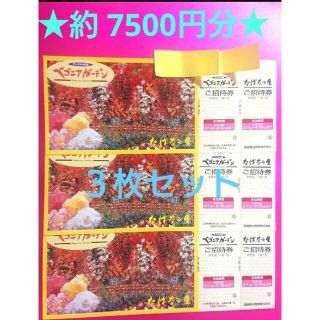 【新品】なばなの里 イルミネーション ベゴニアガーデン ご招待券 3枚セット(遊園地/テーマパーク)