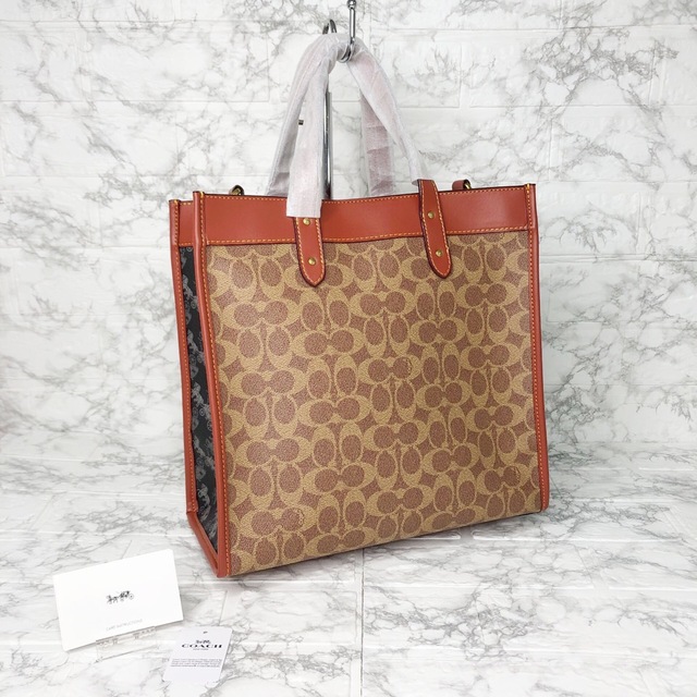 新品】COACH トートバッグ ハンドバッグ ショルダー シグネチャー-