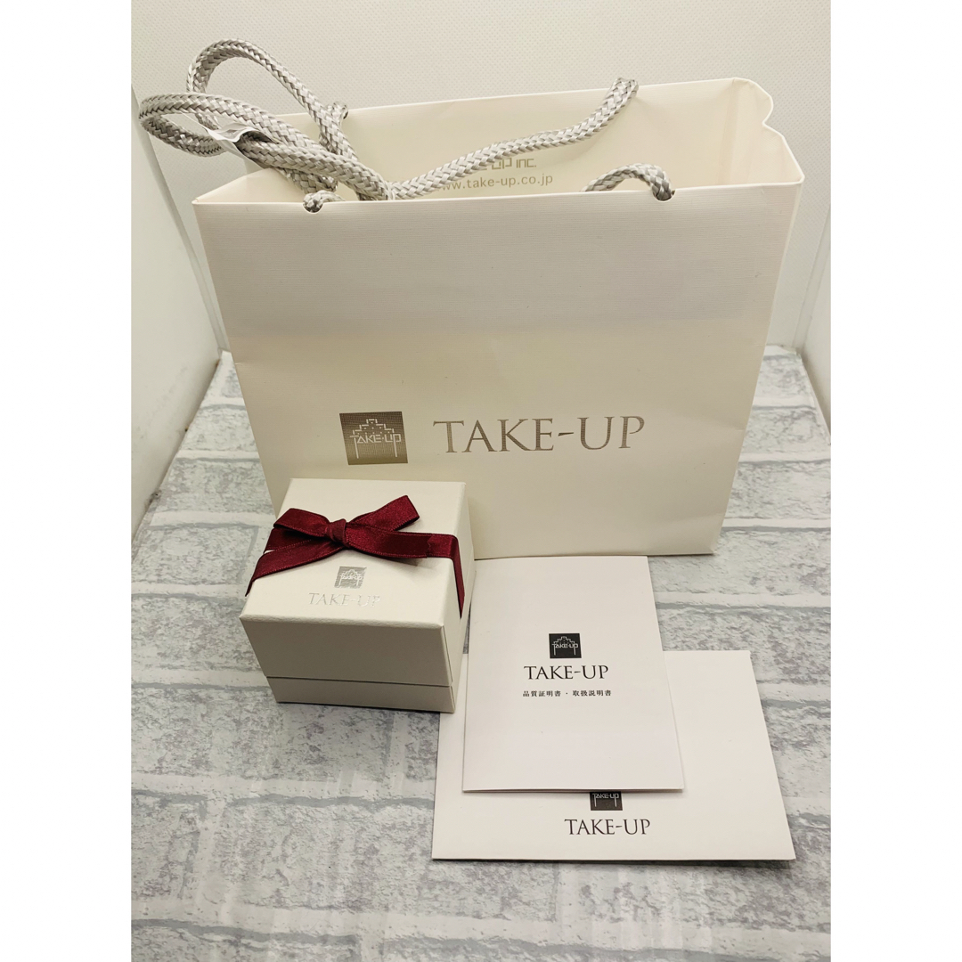 TAKE-UP(テイクアップ)の天然ルビー　ひし形ワンポイントネックレス　TAKE-UP  ペンダント　ゴールド レディースのアクセサリー(ネックレス)の商品写真