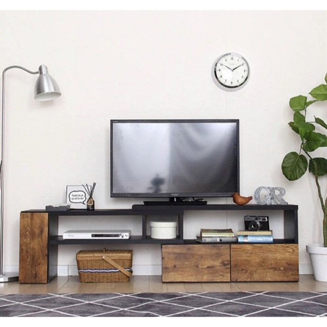 美品】【引取希望】 伸縮可能 テレビ台 テレビボール ヴィンテージ色