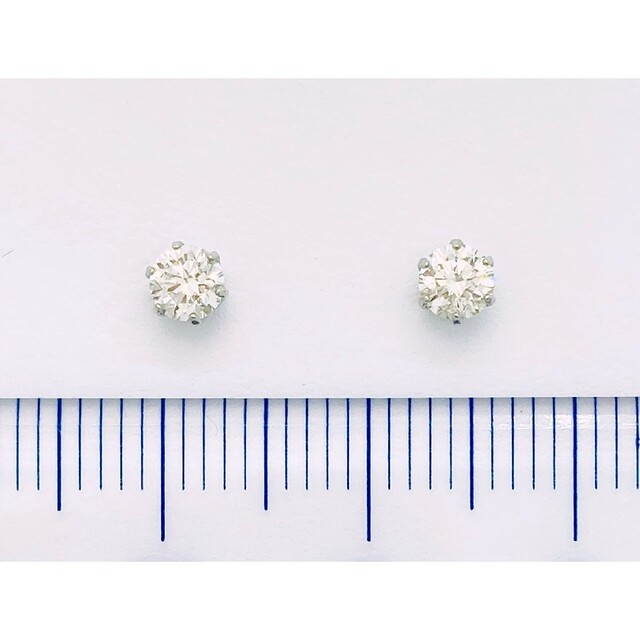 【新品】ダイヤモンド　一粒ピアス　トータル0.4ct　プラチナ