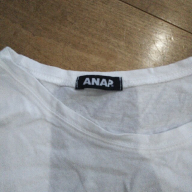 ANAP(アナップ)のANAP 胸ポケット オーバーTシャツ 白 レディースのトップス(Tシャツ(半袖/袖なし))の商品写真