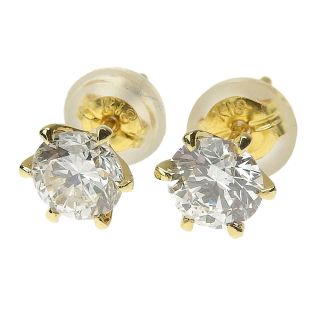 アザー(other)の【本物保証】 美品 ダイヤモンド ピアス K18YG ダイヤモンド 0.431ct/0.434ct 0.9g  ノーブランド No brand(ピアス)