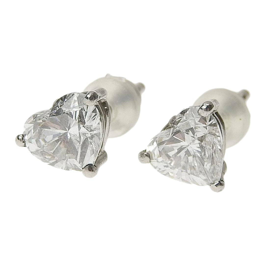 安い購入 1.2g 0.625ct/0.626ct ダイヤモンド Pt900 ピアス ハート 一