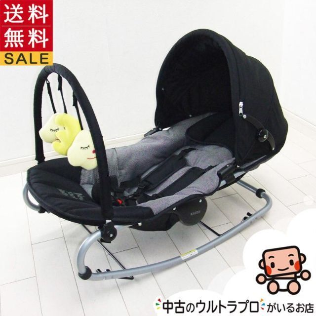 Y中古品 KATOJI  NEW YORK BABY ブラック ベビーベッド