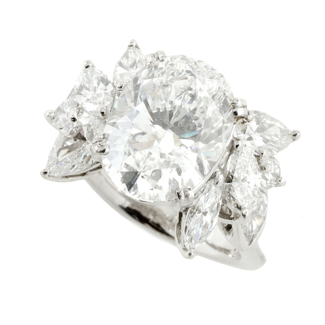 other(アザー)の【本物保証】 鑑付 超美品 リング Pt900 ダイヤ 5.010ct メレダイヤ 2.007ct 12.5号 ダイヤ 5ct up 5カラット以上 ノーブランド No brand レディースのアクセサリー(リング(指輪))の商品写真