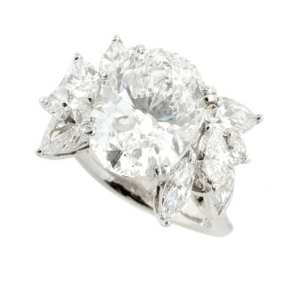 アザー(other)の【本物保証】 鑑付 超美品 リング Pt900 ダイヤ 5.010ct メレダイヤ 2.007ct 12.5号 ダイヤ 5ct up 5カラット以上 ノーブランド No brand(リング(指輪))