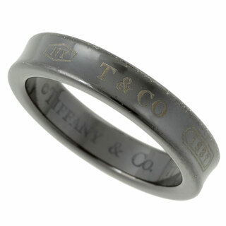 ティファニー(Tiffany & Co.)の【本物保証】 ティファニー TIFFANY & Co. 1837 リング 指輪 チタン 黒 ブラック 10号(リング(指輪))