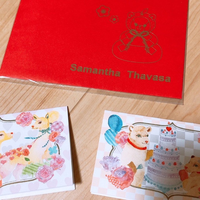 Samantha Thavasa(サマンサタバサ)のサマンサタバサのカードセット ハンドメイドの文具/ステーショナリー(カード/レター/ラッピング)の商品写真