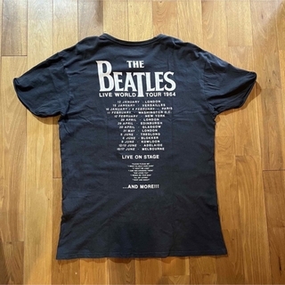 THE BEATLES - Beatles Tシャツ　1964 バンT  すみ黒　黒　古着　半袖　シャツ